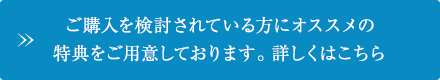 ご購入を検討されている方にオススメの特典をご用意しております。詳しくはこちら