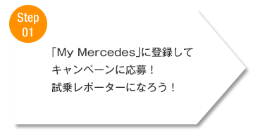 【Step01】「My Mercedes」に登録してキャンペーンに応募！試乗レポーターになろう！