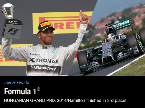 motorsports Formula 1® HUNGARIAN GRAND PRIX 2014/Hamilton finished in 3rd place!